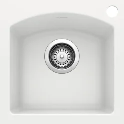 Diamond Bar Sink Dual Mount - White