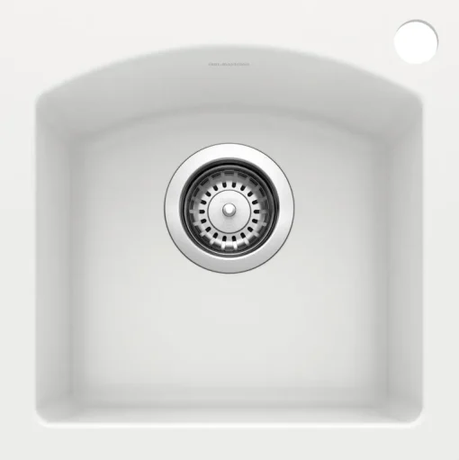 Diamond Bar Sink Dual Mount - White