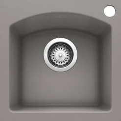 Diamond Bar Sink Dual Mount - Metallic Gray