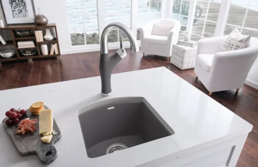 Diamond Bar Sink Dual Mount - Cinder
