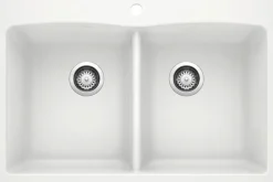 Diamond Equal Double Dual Mount - White