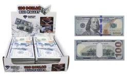 Diamond Visions 100 Dollar Bill Wallet Plastic 1 pk (Pack of 30)