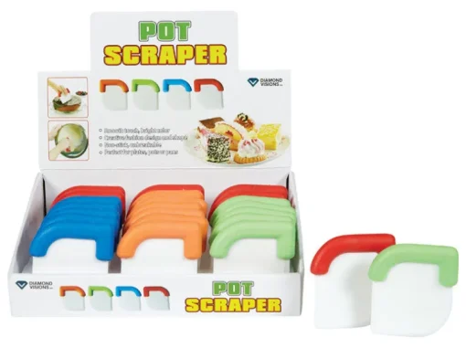 Diamond Visions 4 in. W x 3 in. L Assorted Colors Plastic Pot Scraper (Pack of 24)