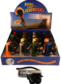 Diamond Visions Bicycle LED Flashlight Plastic 1 pk (Pack of 16)