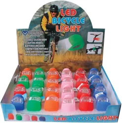 Diamond Visions Plastic LED Bike Light Assorted (Pack of 24)