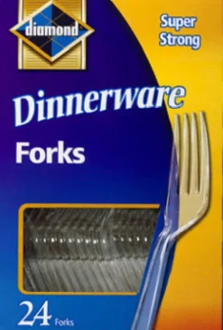 Diamond White Plastic Forks 48 pk (Pack of 12)