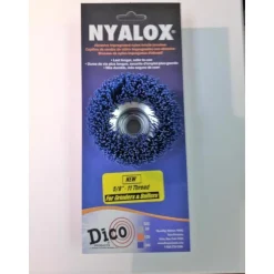 Dico NYALOX 3 in. Dia. x 5/8-11 in. x 1/4 Dia. Crimped Nylon Mandrel Mounted Cup Brush 12500 rpm