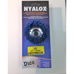 Dico NYALOX 3 in. Dia. x 5/8-11 in. x 1/4 Dia. Crimped Nylon Mandrel Mounted Cup Brush 12500 rpm
