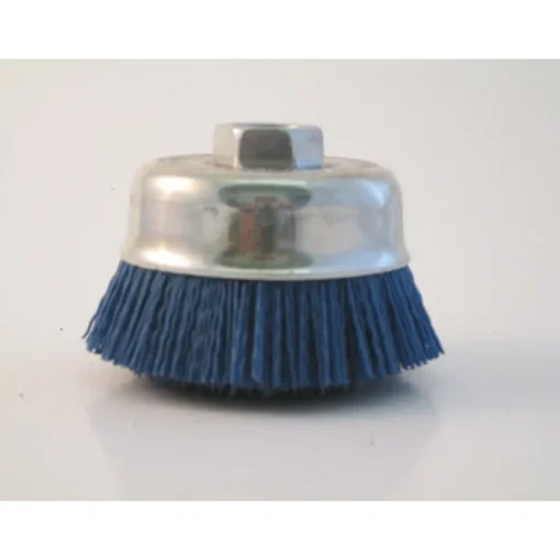Dico NYALOX 3 in. Dia. x 5/8-11 in. x 1/4 Dia. Crimped Nylon Mandrel Mounted Cup Brush 12500 rpm