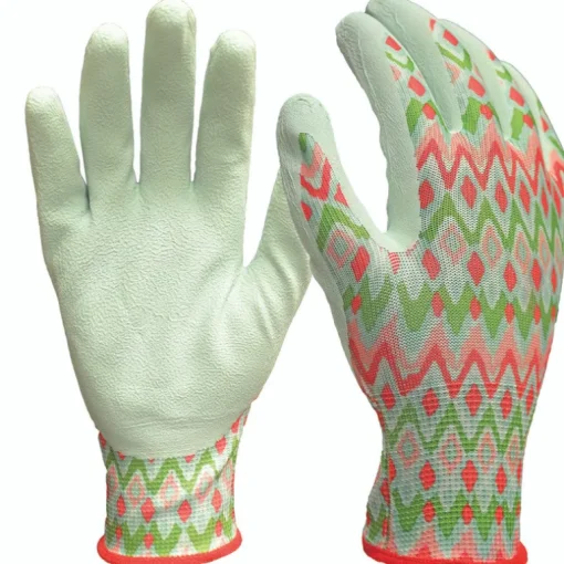 Digz Blue S/M Women's Latex Coated Gardening Gloves