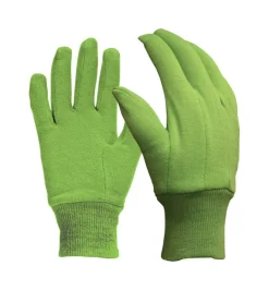 Digz M Jersey Cotton Garden Green Gardening Gloves (Pack of 6)