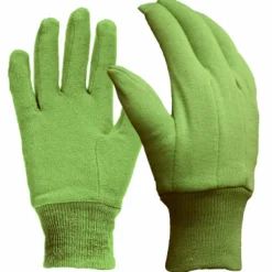 Digz M Jersey Cotton Garden Green Gardening Gloves (Pack of 6)