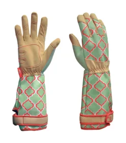 Digz Women's Indoor/Outdoor Rose Picker Gardening Gloves Green M 1 pk