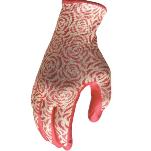 Digz Women's Indoor/Outdoor Gardening Gloves Pink M/L 3 pair