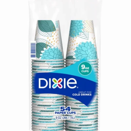 Dixie Assorted Paper FLOWERS BLOOM Cups 54 pk (Pack of 12)