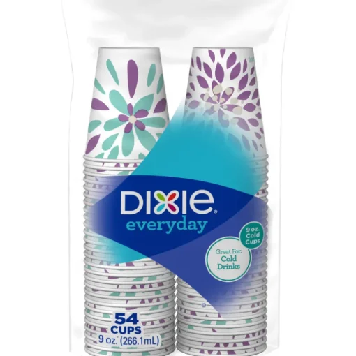 Dixie Assorted Paper FLOWERS BLOOM Cups 54 pk (Pack of 12)