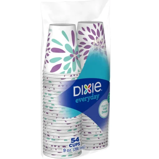 Dixie Assorted Paper FLOWERS BLOOM Cups 54 pk (Pack of 12)