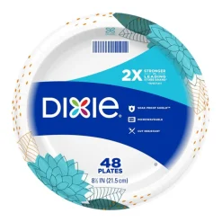 Dixie Assorted Paper FLOWERS BLOOM Dinner Plate 8-1/2 in. Dia. 48 pk (Pack of 10)