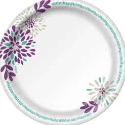 Dixie Assorted Paper FLOWERS BLOOM Dinner Plate 8-1/2 in. Dia. 48 pk (Pack of 10)