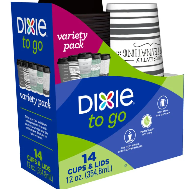 Dixie To Go Assorted Paper COFFEE HAZE Cups 14 pk (Pack of 8)