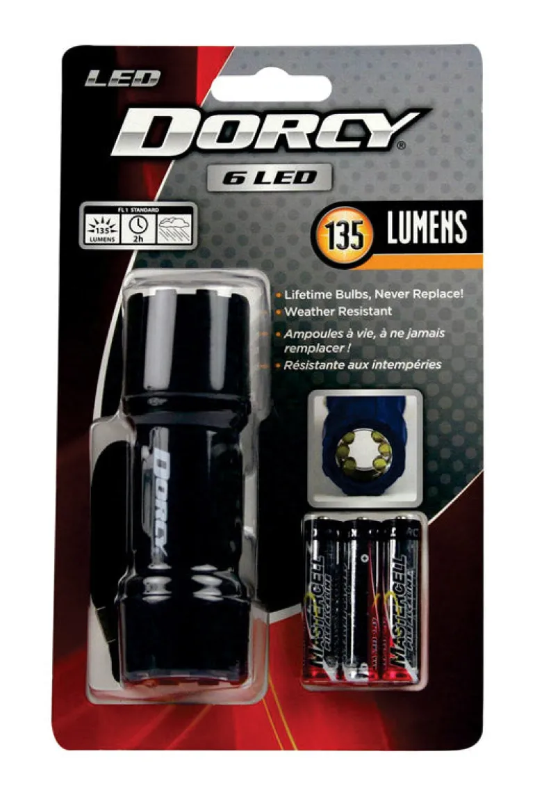 Dorcy 135 lm Assorted LED Flashlight AAA Battery