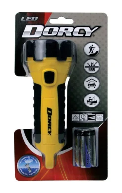 Dorcy 55 lm Black/Yellow LED Flashlight AA Battery