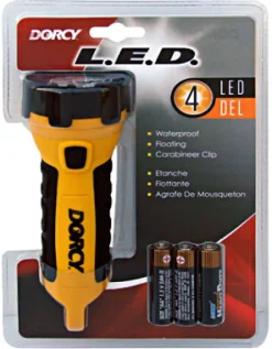 Dorcy 55 lm Black/Yellow LED Flashlight AA Battery