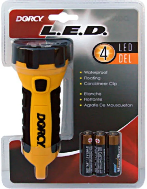 Dorcy 55 lm Black/Yellow LED Flashlight AA Battery