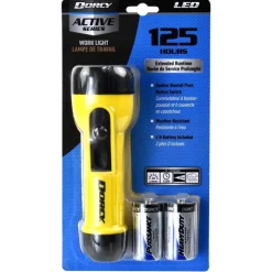 Dorcy 20 lm Yellow LED Work Light Flashlight D Battery