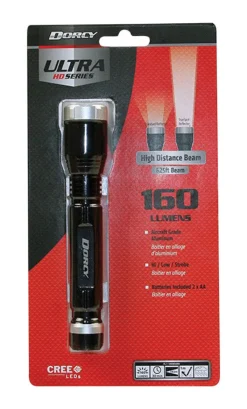Dorcy MG-500 160 lumens Black LED Flashlight AA Battery