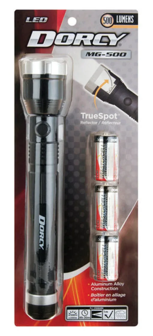 Dorcy MG-500 800 lumens Black LED Flashlight C Battery