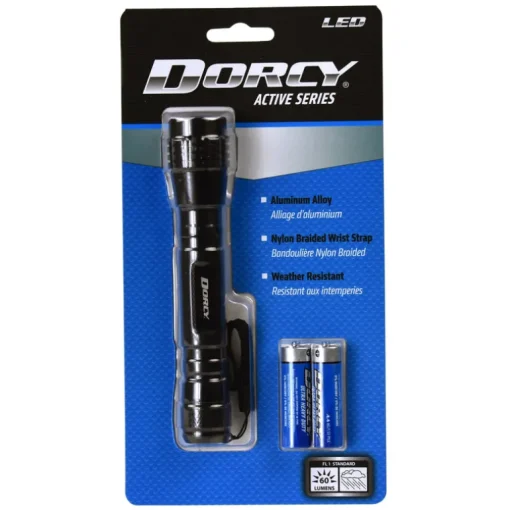 Dorcy Active Series 60 lm Black LED Flashlight AA Battery