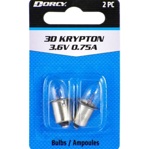 Dorcy 3D Krypton Flashlight Bulb 3.6 volt Bayonet Base (Pack of 12)