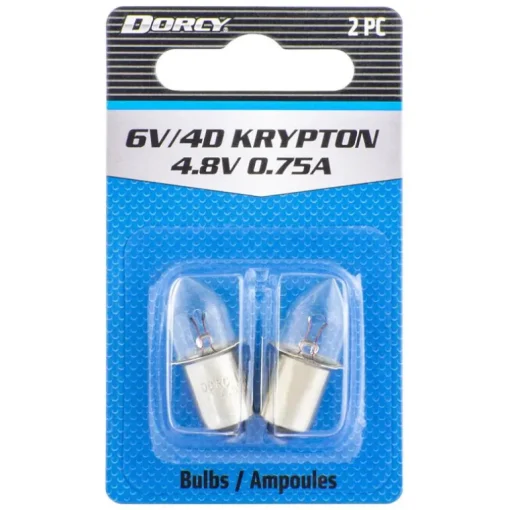 Dorcy 6V/4D Krypton Flashlight Bulb 2.2 volt Bayonet Base