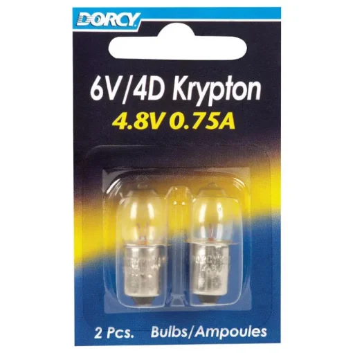 Dorcy 6V/4D Krypton Flashlight Bulb 2.2 volt Bayonet Base