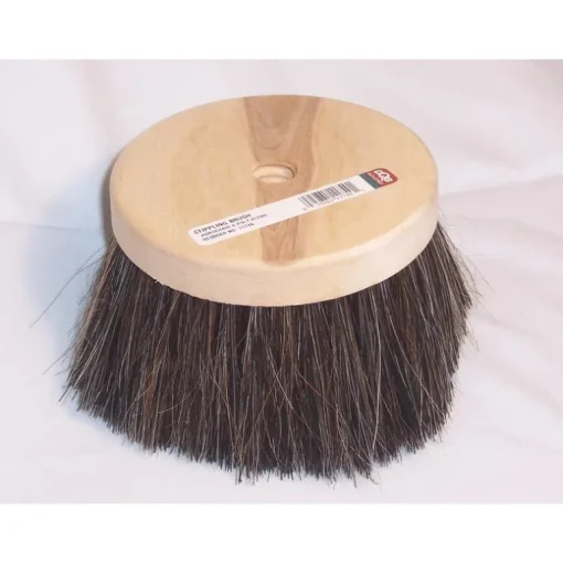 DQB Round Horsehair/Synthetic Blend Stippling Brush 5 L x 5-1/2 W in. with 5 L in. Wood Handle