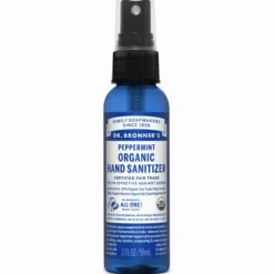 Dr. Bronner's Peppermint Citrus Scent Antibacterial Hand Sanitizer 2 oz. (Pack of 12)