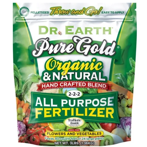 Dr. Earth Pure Gold Organic Fruits/Vegetables 2-2-2 Fertilizer 3 lb