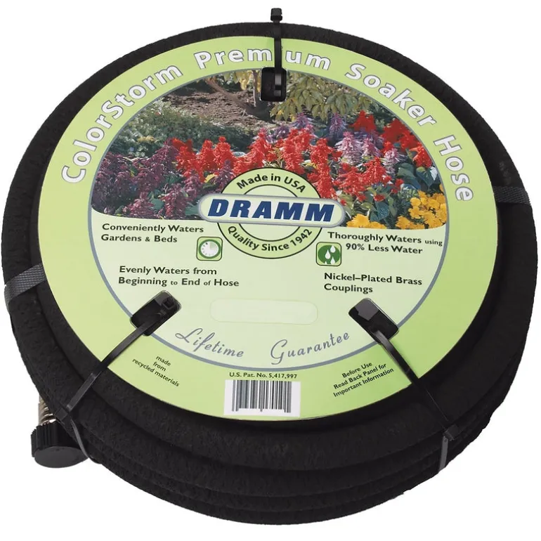 Dramm ColorStorm Black High-Grade Rubber Low Pressure Premium Soaker Hose 5/8 Dia. in. x 25 L ft.