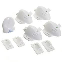 Dreambaby Adhesive Mag Lock White Plastic Adhesive Magnetic Cabinet Locks 5 pk