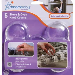 Dreambaby Clear Plastic Stove Knob Covers 5 pk
