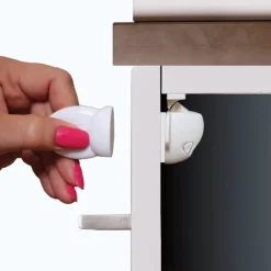 Dreambaby White Plastic Adhesive Magnetic Cabinet Locks 2 pk