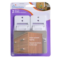 Dreambaby White Plastic Furniture Anchors 2 pk