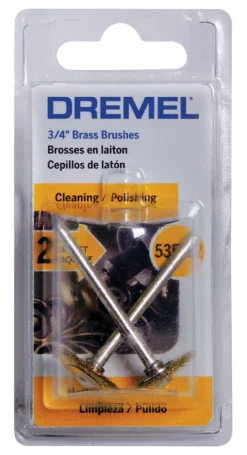 Dremel 3/4 in. X 1.7 in. L Brass Brush 2 pk