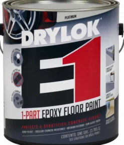 Drylok E1 Semi-Gloss Platinum Epoxy Floor Paint 1 gal. (Pack of 2)