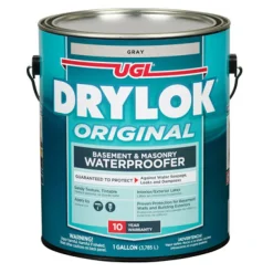 DRYLOK Gray Latex Based Masonry Low Odor Tintable Waterproof Sealer 1 gal. (Pack of 2)