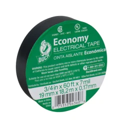 Duck Economy Grade 3/4 in. W X 60 ft. L Black Vinyl Electrical Tape