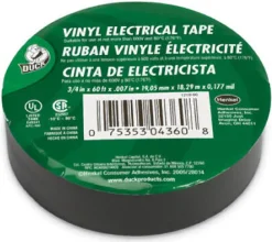 Duck Economy Grade 3/4 in. W X 60 ft. L Black Vinyl Electrical Tape