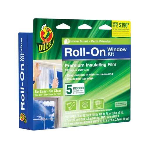 Duck Vinyl Clear Indoor Window Film Insulator Kit 200 W in.