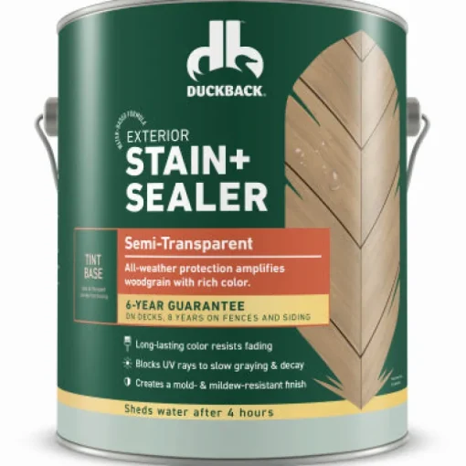 Duckback Semi-Transparent Tintable Tint Base Stain and Sealer 1 gal (Pack of 4)